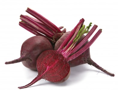 Beet purple vegetable with shadow on white background