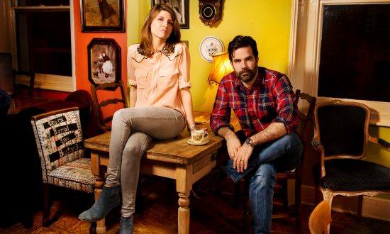 Sharon Horgan and Rob Delaney who have mae the Channel 4 comedy Catastrophe together. Photographed at Norman's Coach and Horses, Soho. Please credit location if poss. Photo by Linda Nylind. 8/1/2015.