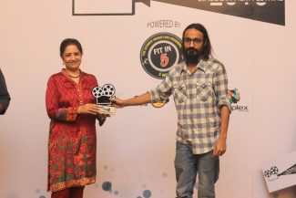 From Left to Right: Atiqa Odho and Ahsan Mannan (Winner for Best Cinematography