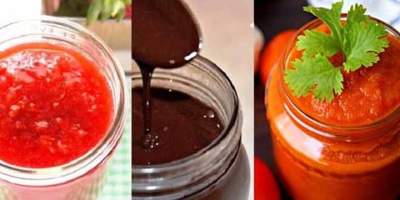 recipes for ketchup, jam and chocolate sauce